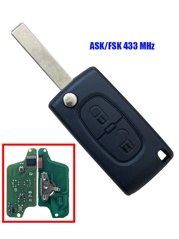 Автомобильный ключ-раскладушка для PEUGEOT/CITROEN 207 208 307 308 408 C1 C2 C3 C4 C5 Berlingo Picasso CE0536 ASK
