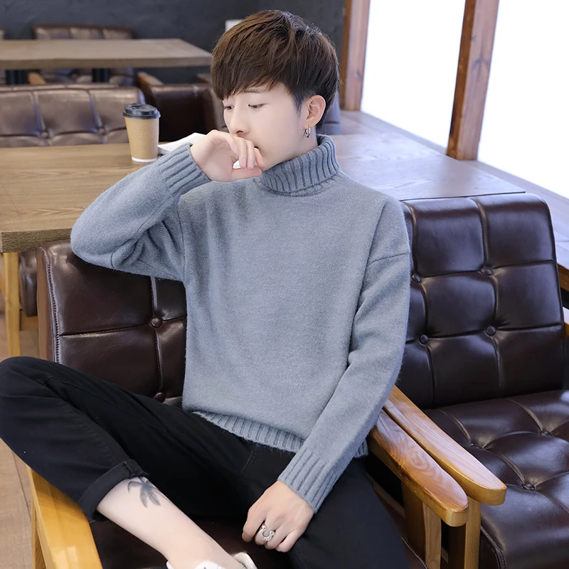 

Осень-зима 2020, мужские вязаные свитера Scienwear с высоким воротником, пальто, трикотажная одежда с коротким воротником, одежда с длинными рукавами для мужчин