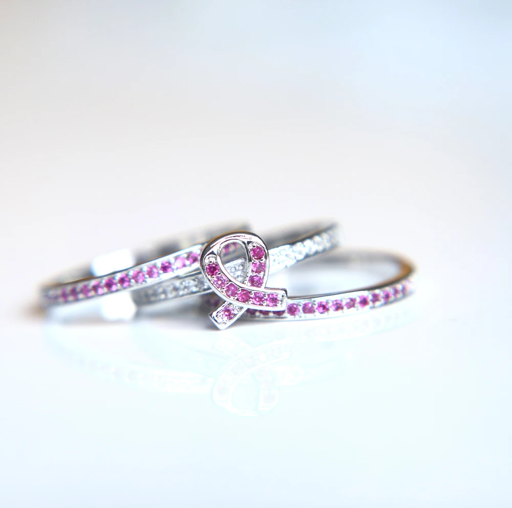 Новое поступление топ модный Anillos изящный подлинный розовый cz проложенный раком