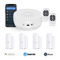 tuya wifi smart home alarm system burglar security alarm tuya smart life app voice control wireless home alarm kit with alexa