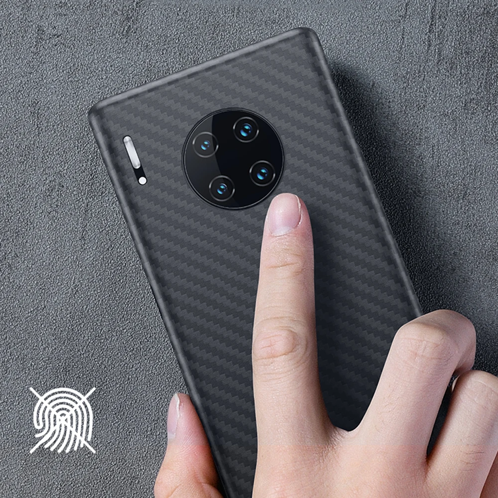 Роскошный чехол из углеродного волокна для Huawei Mate 30 Pro матовый телефона