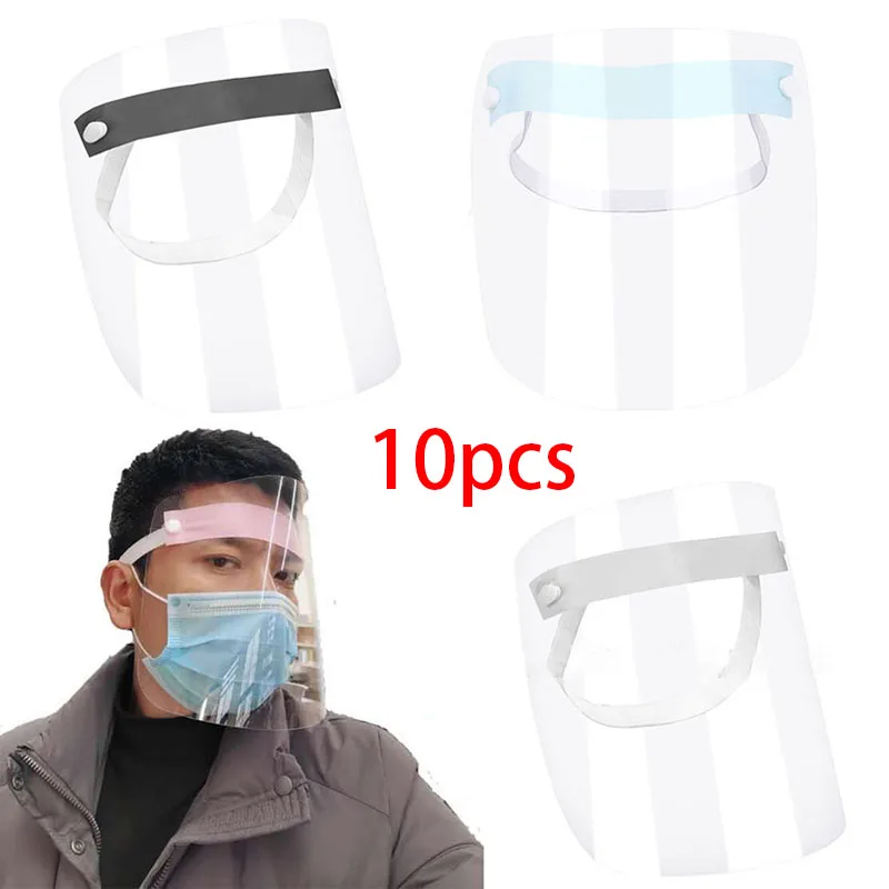10pcs Anti Droplet Dust-Proof Protect Full Face Covering Protective Eye Visor Adjustable Elastic And It Is Suitable | Инструменты