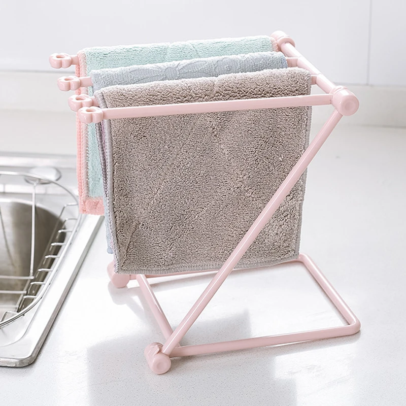 

Folding Towel Storage Rack Dish Cloth Rag Holder Shelf Cleaning Cloth Drying Rack Hanger Cup Holders JWYJZ29