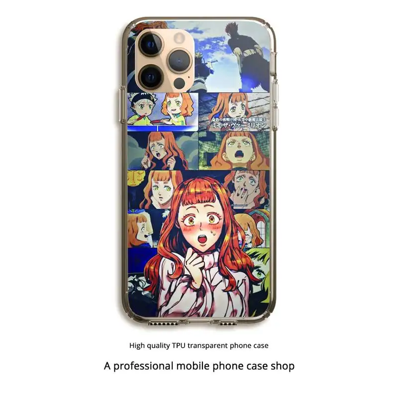 

Black Clover Phone Case Clear Cover For Iphone 5 6 7 8 11 12 Plus XR X XS SE2020 11/12PRO Max Transparent Cases