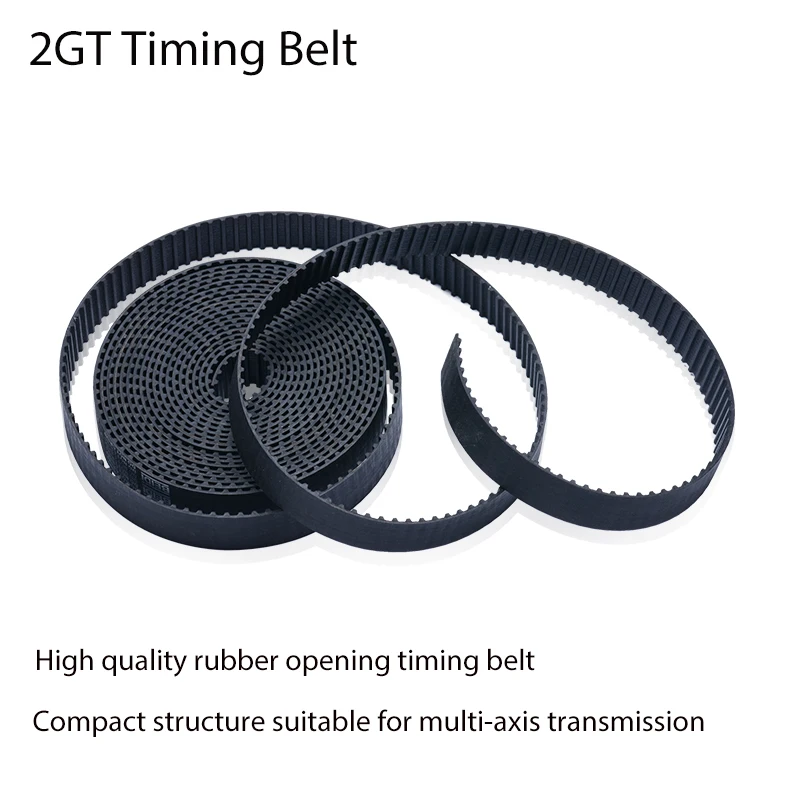 

Black Rubber Timing Belt 2GT/S2M/98/102/110/112/120/122/124 Circular Closed