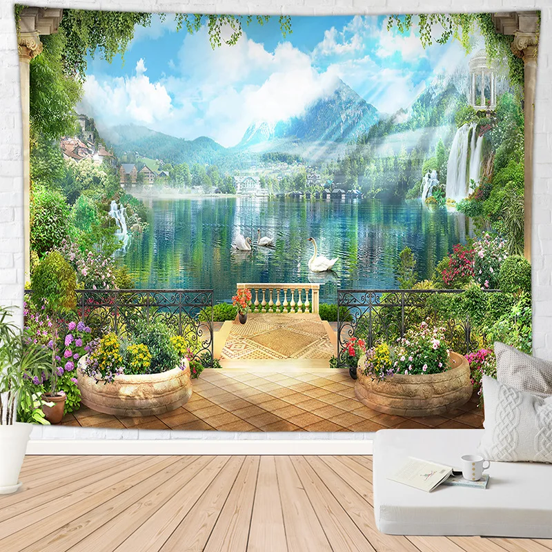 Фото Sea Beach Tapestry Palm Tree Wall Hanging Carpet Flower Sand Blanket Home Decoration150 * 200cm Дом и сад Sea Beach Tapestry Palm Tree Wall Hanging Carpet Flower Sand Blanket Home Decoration150 * 200cm Дом и сад