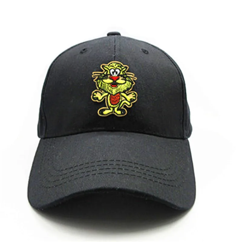 

2021 Cartoon Lion Embroidery Cotton Baseball Cap Hip-hop Adjustable Snapback Hats for Men and Women 126