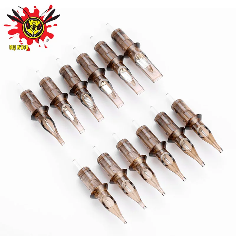 BIGWASP 1005RS Tattoo Needle Cartridges #10 (0.3mm) 5RS for Round Shader Machines & Grips 20Pcs | Красота и здоровье