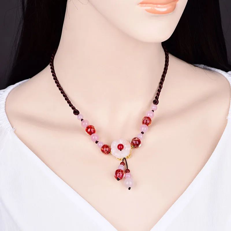 Персональный полупрозрачный порошок хрустальные бусины ожерелье &quotЗвездная