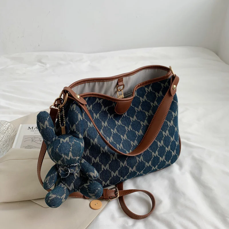 

2021 Summer Chic Ladies Underarm Shoulder Bag High-Quality Canvas Casaul Shopping Tote Top Handle Bags Designer Crossbody Bags