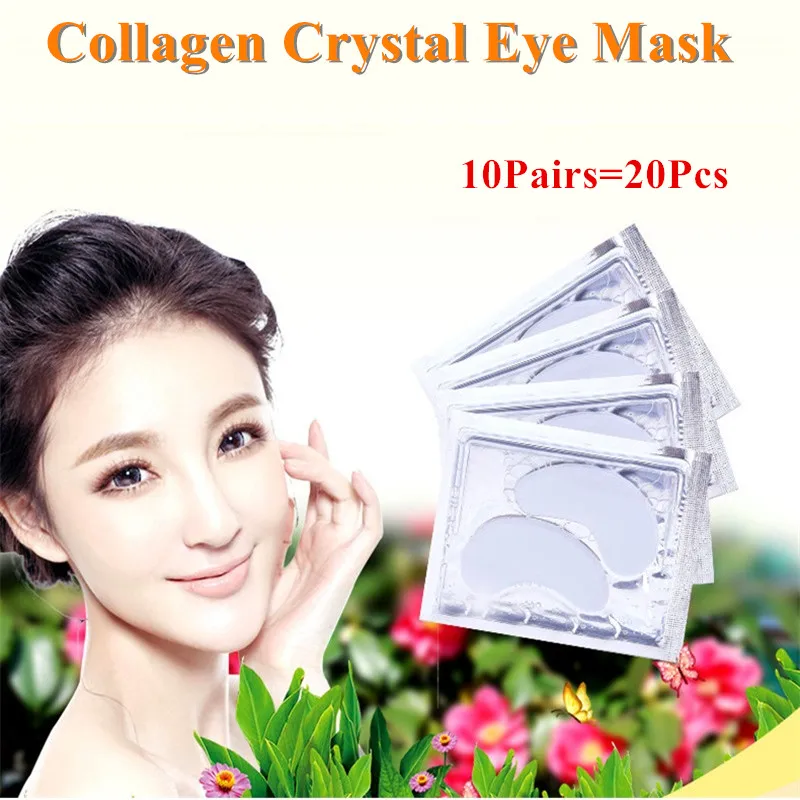 20Pcs Beauty White Crystal Collagen Eye Mask Hotsale Eye Patches Moisture Eye Mask,Anti-Aging Face Care Skin Care Eye Patches