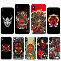cool mobile phone case japanese demon hannya hard cover for iphone 12 mini 13 11 pro max xs xr x 6s 6 7 8 plus 5s se 2020 shell