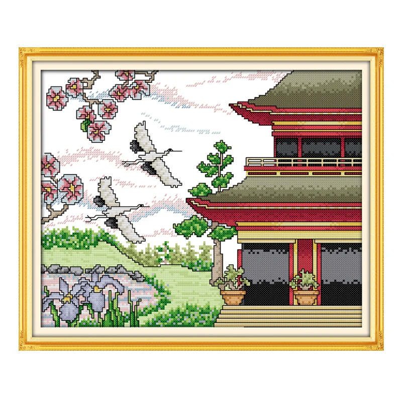 

Набор для вышивки «сделай сам» Joy Sunday, наборы для вышивки крестиком, Китайские узоры для вышивки крестиком 14 шт., холст для печати