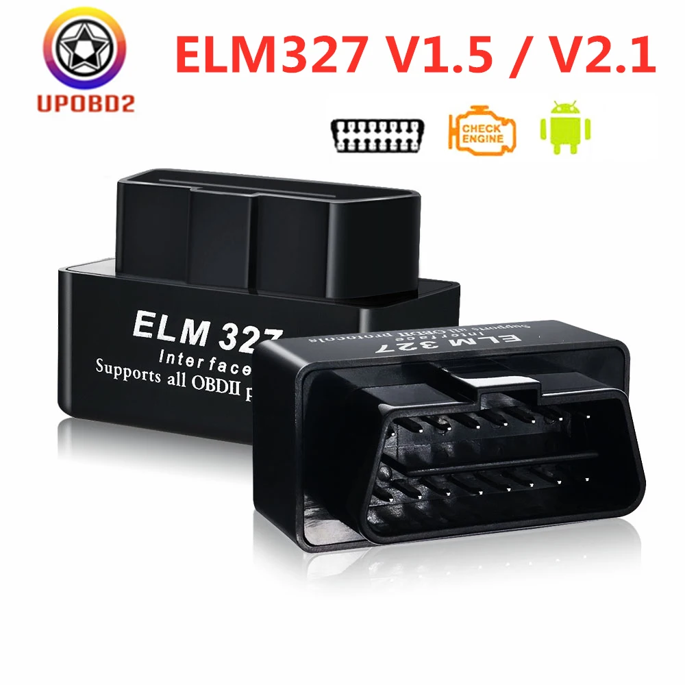 ELM327 Bluetooth-Compatible 1.5 2.1 OBD2 Car Code Reader 327 V1.5 V2.1 obd2 Diagnostic Scanner Tools Interface Work For Android |