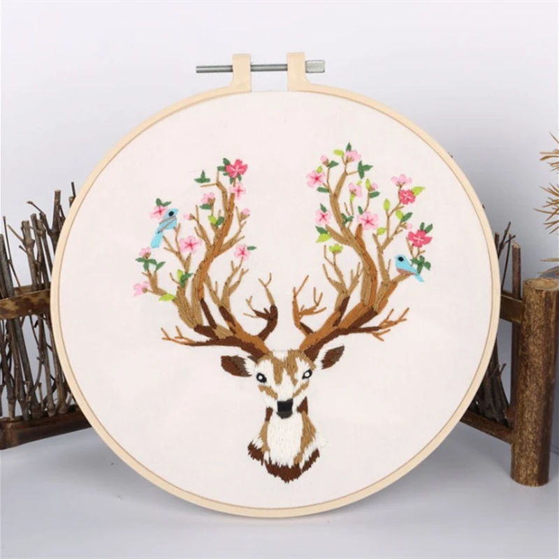 

Цветочное растение, стиль «сделай сам», посылка материалов для вышивки крестиком в стиле ретро, Набор для вышивки вручную для начинающих