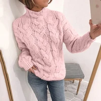 sweater women 2021 autumn solid candy color turtleneck pullover sweaters korean style knitted long sleeve jumpers casual tops