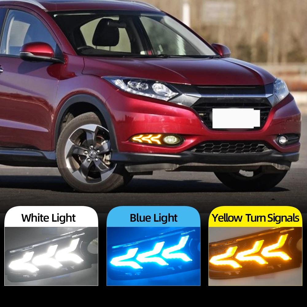 Автомобиль мигающий 2 шт DRL для Honda HRV HR V 2014 2015 2016 2017 2018 дневные ходовые огни