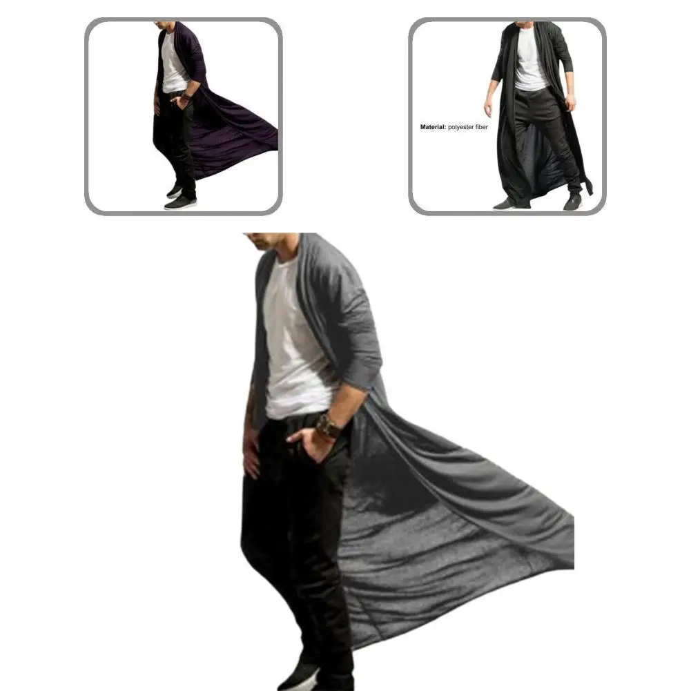 

Men Coat Open Front Long Type Male Cardigan Jacket Coat Popular Casual Jacket