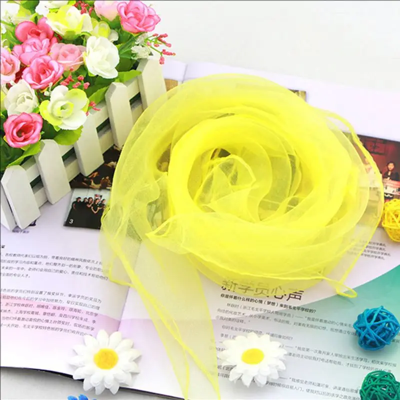 N80C 10 Pcs Kids Performance Dance Scarves Children Kindergarten Bright Candy Color Scarf Juggling Movement Props |