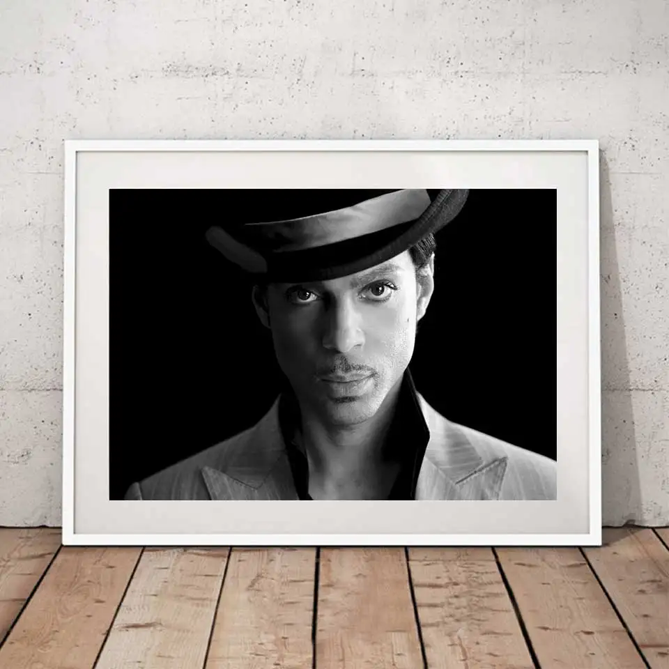 

Prince Rogers Nelson Poster Black White Rock Music Singer Star Art Painting Canvas Wall Pictures For Living Room Home Decor