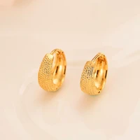 18 k solid gold gf circle hoop earring exaggerated small earrings vintage elastic shrimp male buckle female earrings gifts