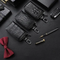 fashion unisex genuine leather car key case crocodile pattern key_case multi rings key fob case for lday