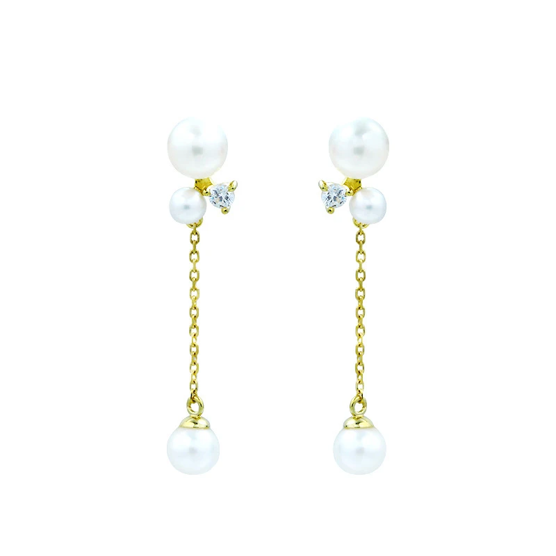 Классическая Подвеска для пирсинга из настоящего желтого жемчуга 9 к серьги