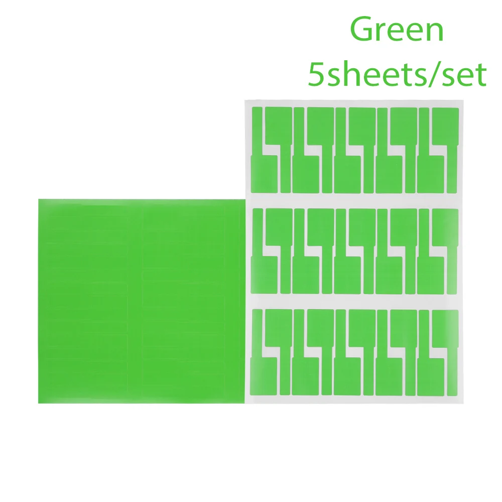 green-5sheet 150/300 шт Самоклеющиеся Кабельные Стяжки стикеры водонепроницаемые идентификационные бирки этикетки волоконные органайзеры Маркер Инструмент аксессуары - Цвет: green-5sheet