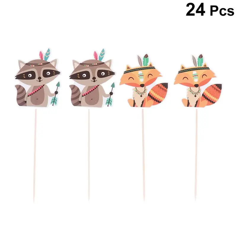 24 шт. Топпер для торта с животными из индийского мультфильма декоративные
