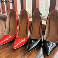 mkkhou fashion single shoes women new original design pumps pointed shallow mouth 15cm super high heels commuter all match