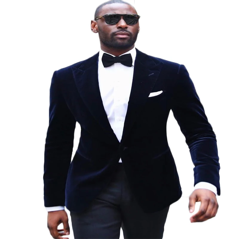 

Благородный стиль, бархатный индивидуальный пошив, официальная мужская куртка на одной пуговице, современный дизайн, блейзер, деловое пальто