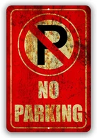 no parking business novelty tin sign indoor and outdoor use 8x12 or 12x18