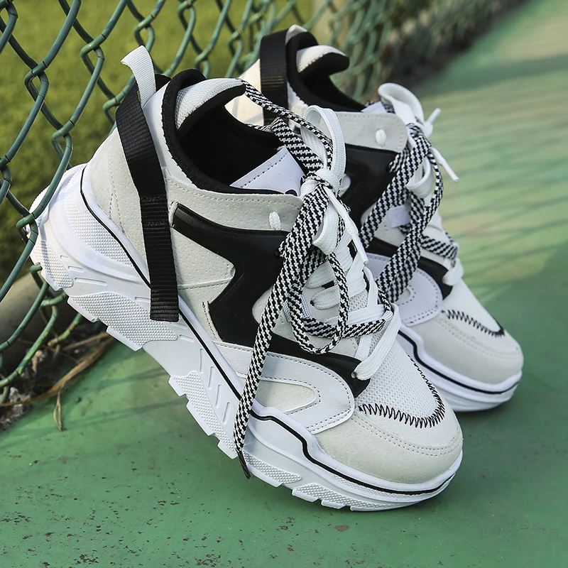Женские беговые кроссовки INS с увеличением роста белые женские женская уличная