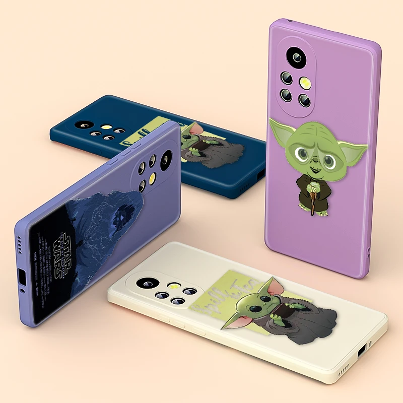 

Star Wars color robot For Huawei Nova 8 7 6 5 8i 5i 5G PRO SE 4E 3 4 Liquid Silicone Soft Cover Phone Case