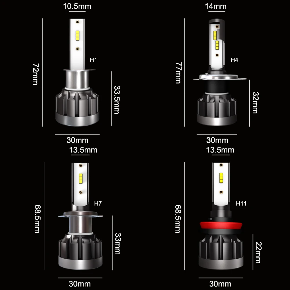 CROSSFOX противотуманные фары h4 bi led диодные h7 Car Headlight h11 светодиодные h9 h1 9005 HB3 9006 HB4