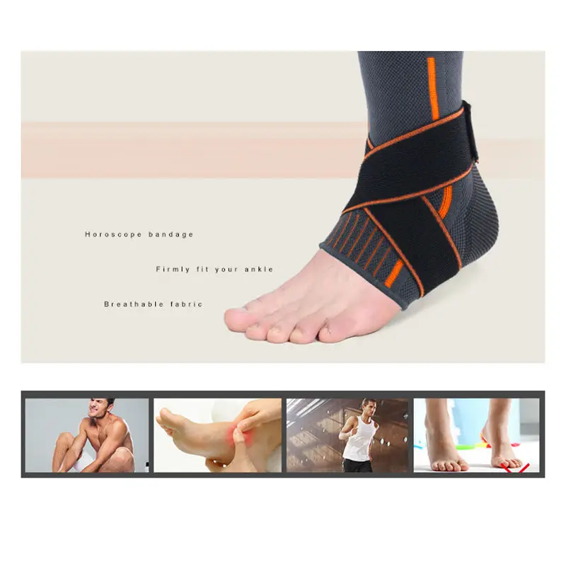 Adjustable Elastic Ankle Movement Protection Support Brace Strap Women Men Protect Straps L | Спорт и развлечения