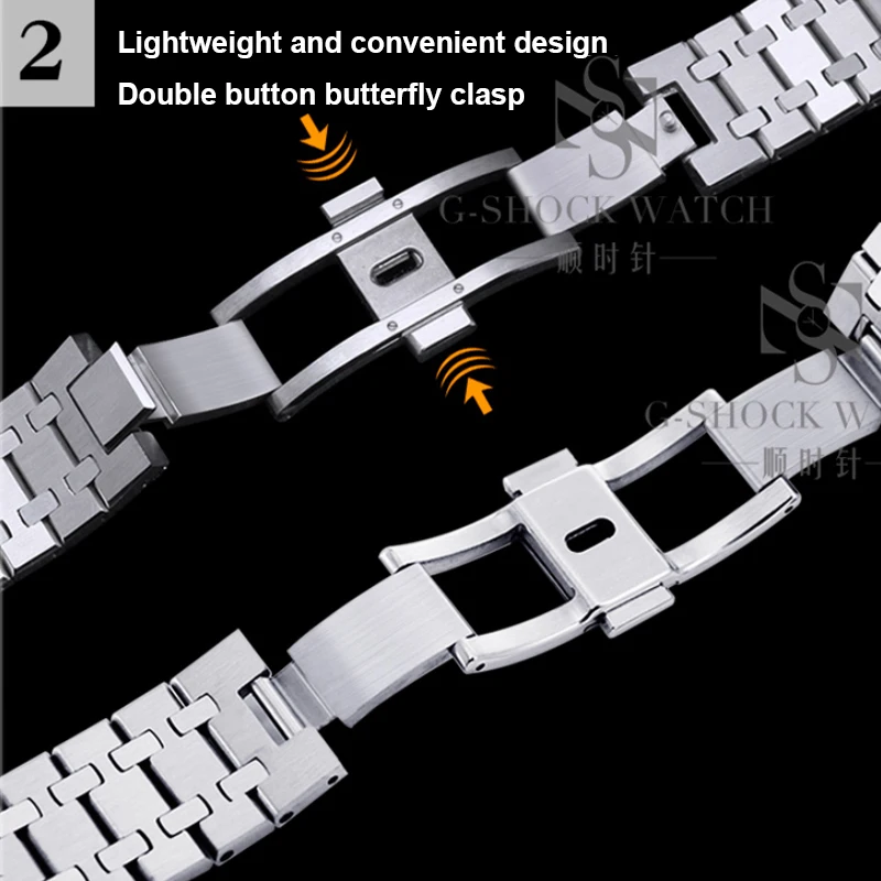 Watch Band Strap Bezel For Casio G-Shock GA2100 Case 316L Stainless Steel Metal Belt Frame GA-2100 GA-2100-1A GA2110 wristband |