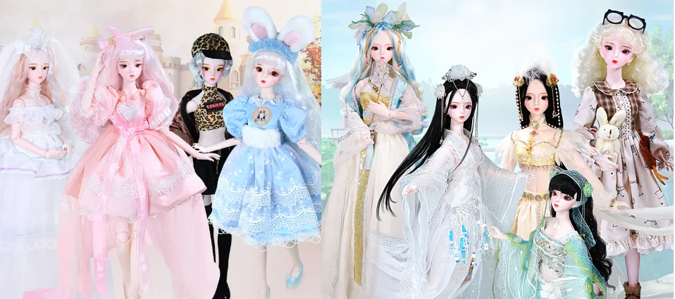 Dream Fairy 1/3 BJD кукла, шарнирное тело 62 см, модная Кукла принцессы с костюмом, обувью и подарочной коробкой, комбинированный набор, игрушка в подарок, SD кукла