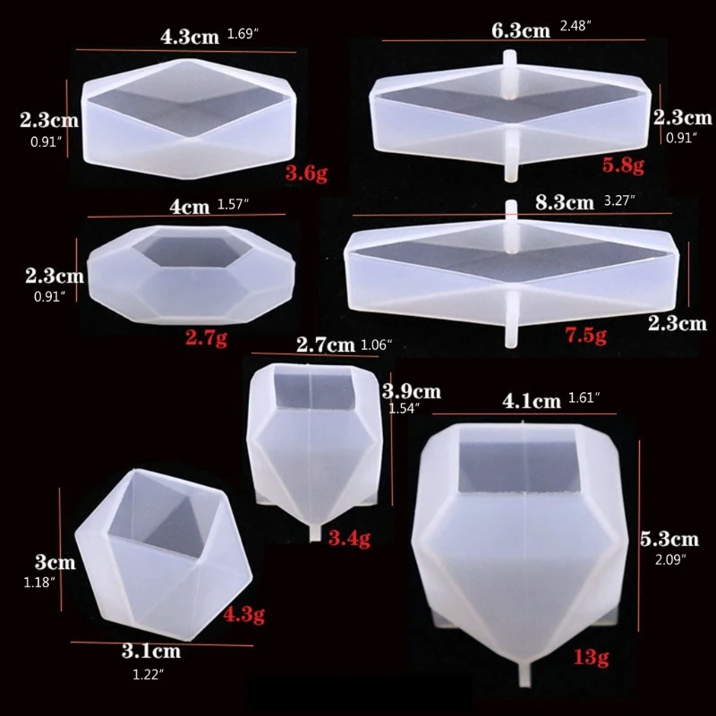 

Rhomboid Building Blocks Crystal Epoxy Resin Mold Game Toys Bricks Silicone Mould DIY Crafts Ornaments Decorations Mold