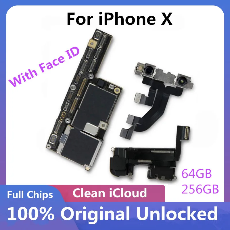 Разблокированная материнская плата для iPhone X XS XR MAX 11 / Pro Max с/без Face ID 7 логическая