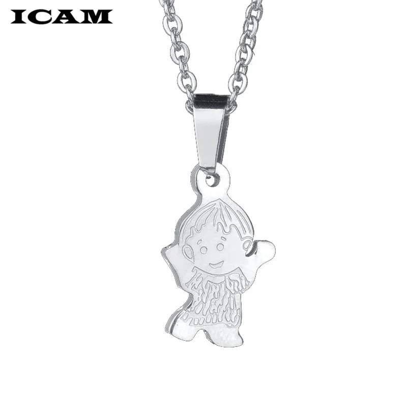 Ожерелья ICAM из нержавеющей стали для всей семьи мальчиков и девочек ожерелье