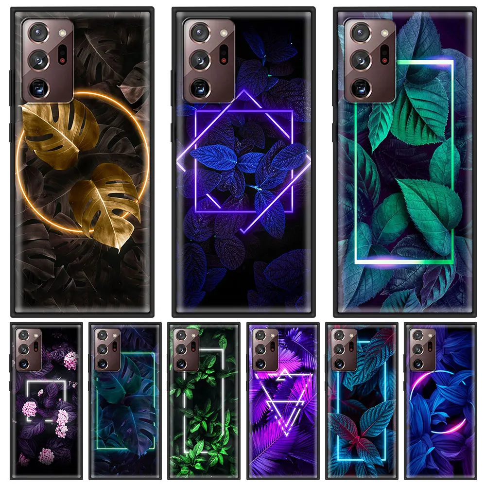 Светящиеся листья треугольник круглый силиконовый чехол для мобильного