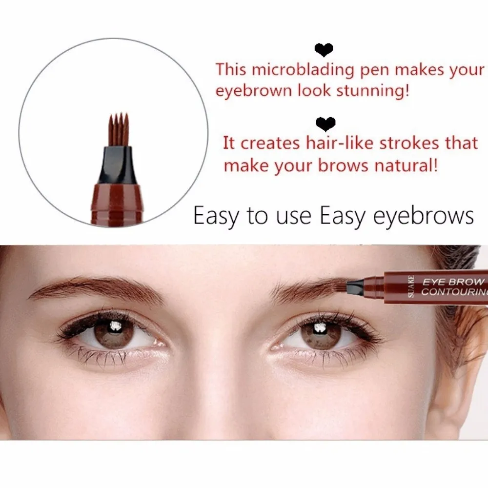 Водонепроницаемая ручка для микроблейдинга бровей вилка наконечников