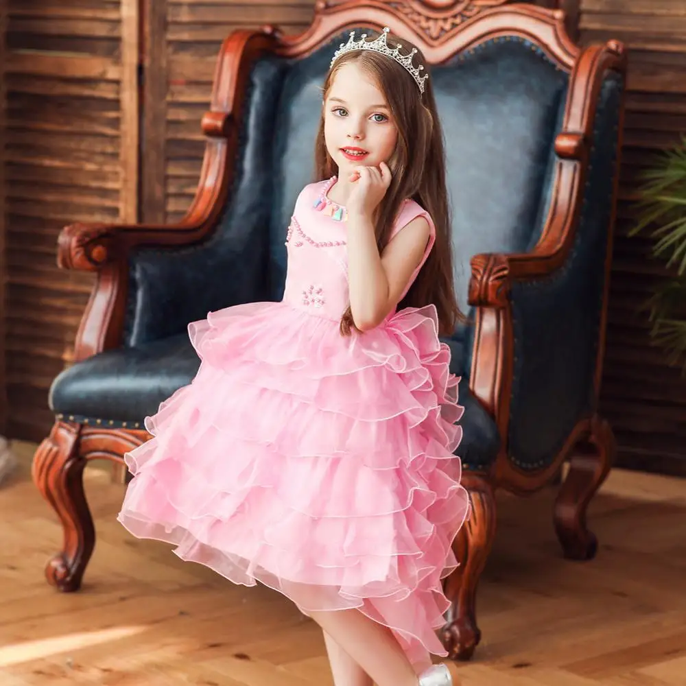 Новинка платье принцессы для девочек праздничная одежда маленьких на день