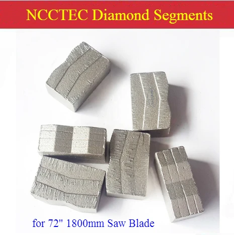 M Shape Diamond segments teeth heads for Diameter 72'' inch 1800mm Combination mine saw blade cutting bluestone 15/20mm Height