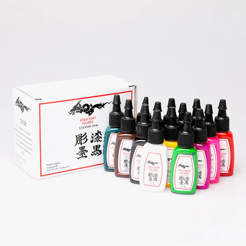 

15 ml/bottle 14-piece set tattoo ink permanent makeup microblading pigment body painting color set