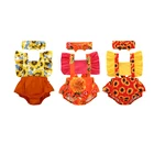 Летний детский комбинезон для девочек 0-24 месяцев