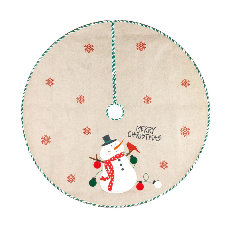 

Christmas Tree Skirt - 42 Inches Snowflake Tree Skirt Xmas Tree Carpet for Christmas Decorations Indoor Outdoor