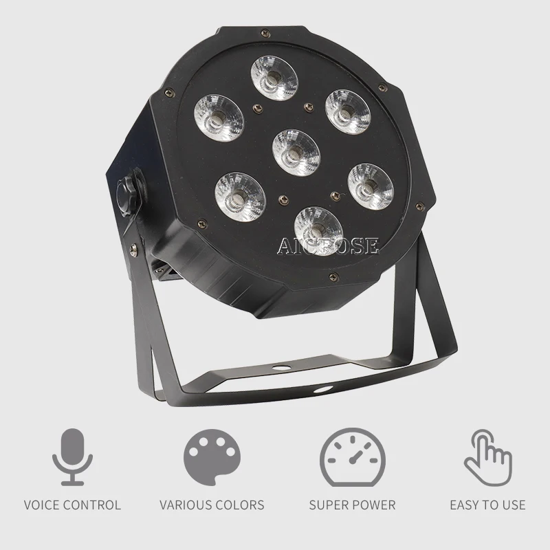Светодиодная Par-лампа 25 углов 7x12 Вт RGBW 4 в 1 7x18 RGBWA UV 6 плоский Par-светодиодный dmx512