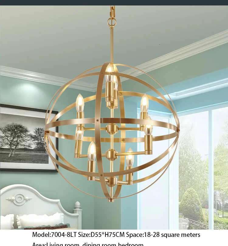 Современный подвесной светильник винтажная люстра из латуни домашний декор |